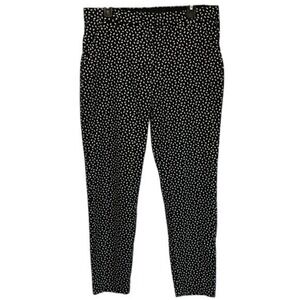 Piazza Italia Leaf Dot Straight Leg Ankle Crop Pant Black Size 48 IT / 12 US